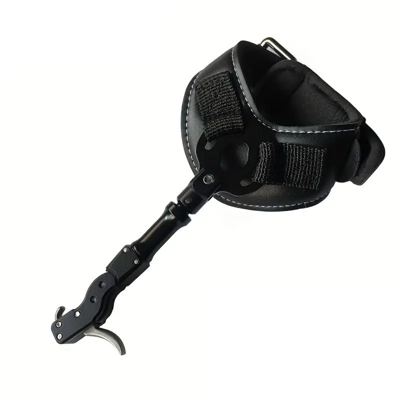 jianZD Leather Unisex Composite Bow Release Aid, Hook-Style Archery Trigger with 360° Smooth Rotating Hook, Adjustable Snap Strap, 17cm Wrist Size Fits, 200g Hunting Gear for Compound Bows, Composite Bow Release Aids