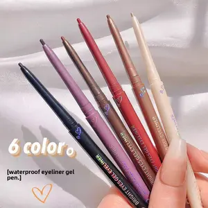 Ultra-Fine Colorful Eyeliner Pen – Waterproof & Smudge-Proof, Sweat-Resistant, Vivid Pop of Color, Perfect for Lower Lash Line & Aegyo Sal, Long-Lasting Gel Liner