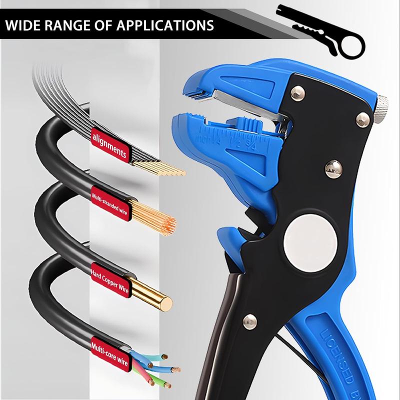 VIWAVE Quick Stripper - 2 in 1 Automatic Wire Stripper and Cutter for Electronic and Automotive Repair, Eagle Nose Pliers (Blue 1PCS)