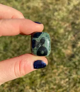 Kambaba Jasper Stone (0.5" - 1.5") Tumbled Stone - crocodile jasper stone - Kambaba Jasper crystal - Green Stromatolite Jasper - crocodile