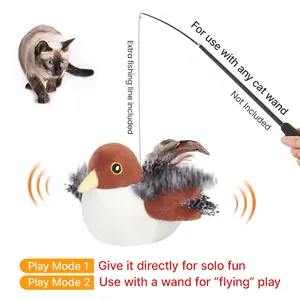 Potaroma Cat Toys Flapping Bird, Lifelike Chirping Cat Kicker, Rechargeable Touch Activated Interactive Kitten Toy