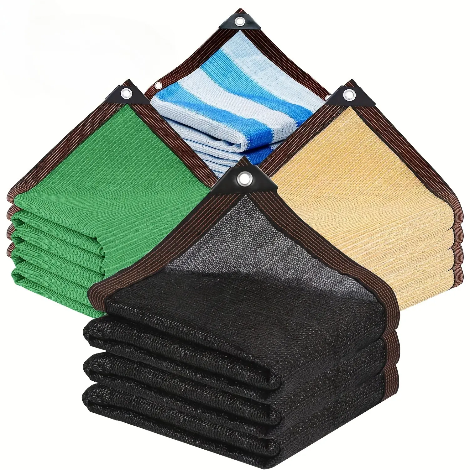 Rectangle Outdoor Shaded Canopy - UV-Protective Breathable HDPE Fabric Cover, Easy Installation, Non-Waterproof Assorted Colors Home Rain Cloth for Patio, Backyard