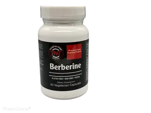 TOUGH-N-TONE Premium grade Berberine HCL 500mg  gluten free, non GMO, VEGAN