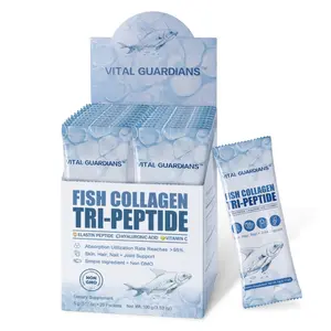 VITAL GUARDIANS Fish Collagen Tri-Peptide Powder Advanced Micro-Molecule Anti-Aging  Supplement 20 Packets/Box