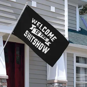 Shitshow Flag 3x5ft Vibrant Bright Outdoor Garden Flag Indoor Banner Breeze Home Decor Gift for Deck Terrace Porch Balcony Artwork Welcoming Bright Vibrant Creative Original Design