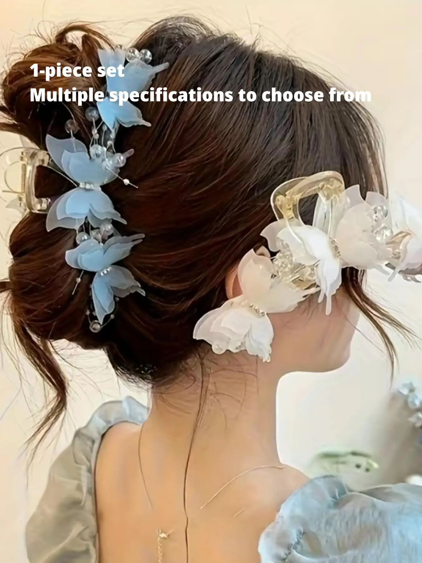 A fashionable and elegant butterfly pattern hair claw headband, Kawaii Hair Clips, butterfly hair accessories, suitable for daily wear, vacation and dating occasions, and also a surprising and exquisite small gift.