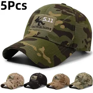 5-Pack Men's Mixed Style Baseball Cap - Trendy Camo & Casual Duck Tongue Hats, Great for Outdoor Hiking Travel