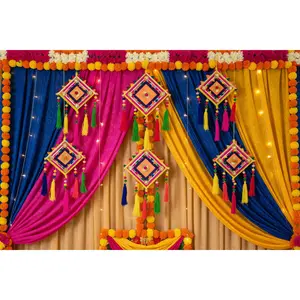 Tessellated Kite Hanging Decor - Geometric-Shaped, Elevated, High-Profile Piece for Room & Living Room Decor