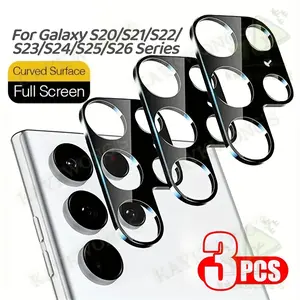 KAYKWONG'S 3 Pack Transparent Camera Lens Protector Film for Samsung S20/s21/s22/s23/s24/s25/s26 Series, 9h Hardness, Anti-Scratch HD