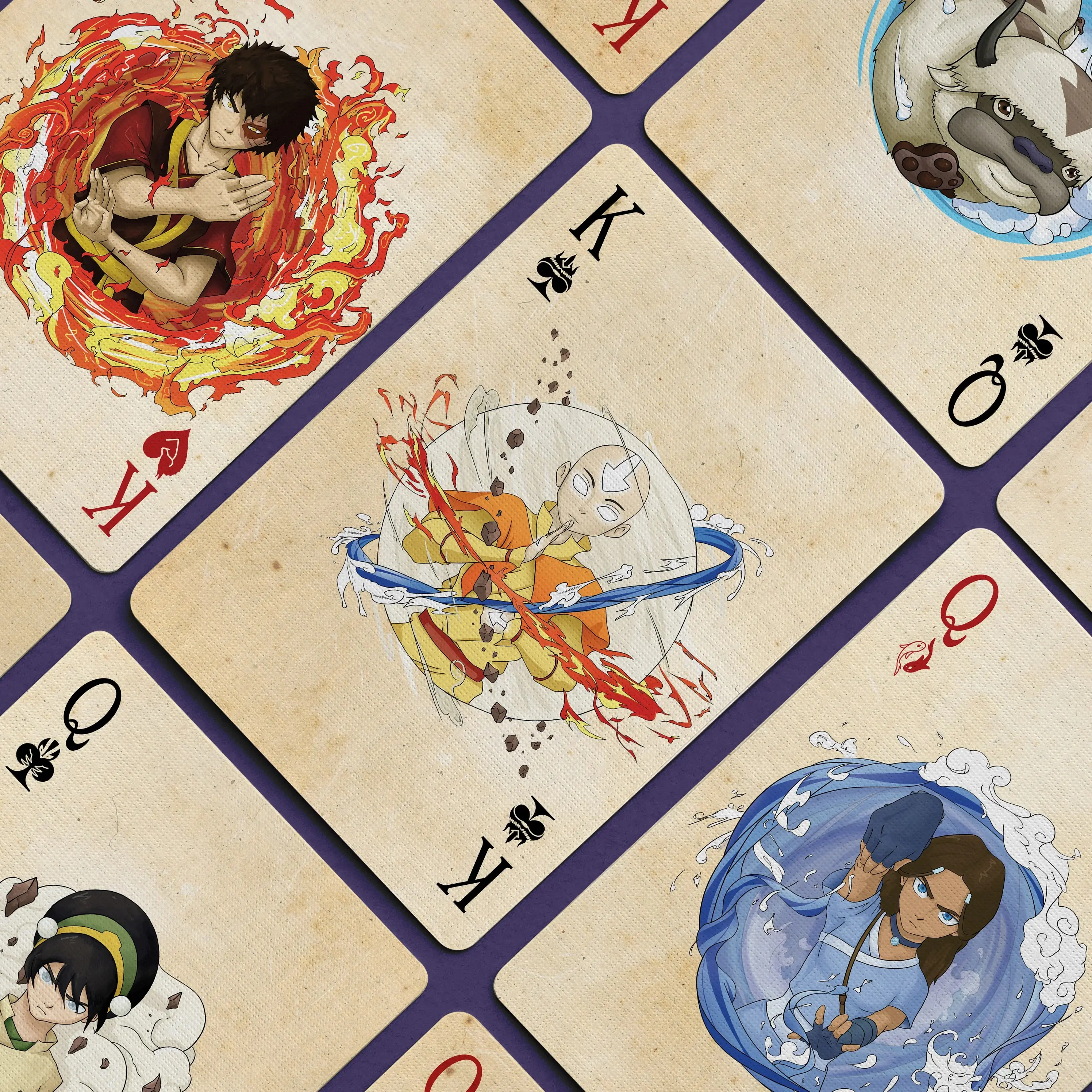 Avatar The Last Airbender Playing Cards Deck, Collectible Anime Poker Card Set Fan Gift