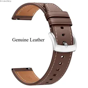 2026NEWBrown Genuine Leather Watch Band - Universal Quick Release Strap, 18/20/22mm Fit for Smart & Classic Watches, Durable & Elegant for Daily & Business Wear