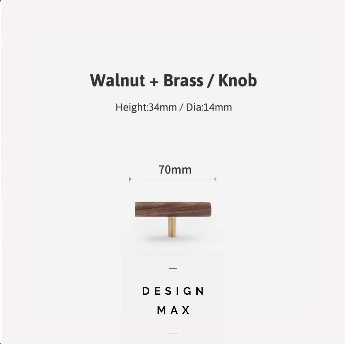 Premium Walnut and Solid Brass Hardware
