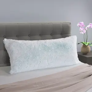 Your Zone Teal Fluffy Body Pillow, 20" x 48"