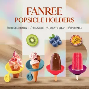 3pcs Silicone Popsicle Drip Catcher Holder, Anti-Mess Ice Cream Cone Drip Guard, Reusable Drip Collector Keeps Clothes & Hands Clean