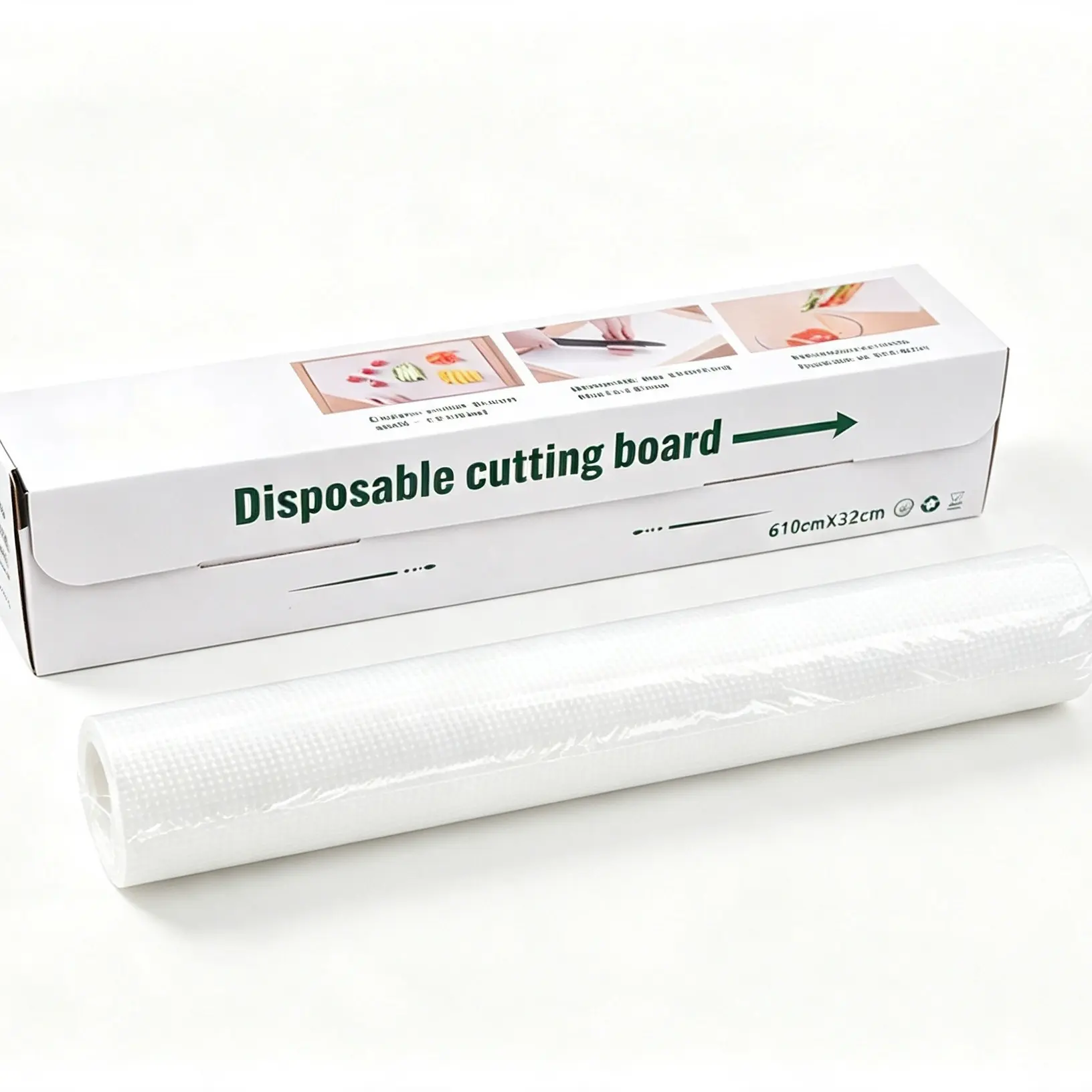 Disposable Plastic Cutting Board,Flexible Cutting Board Cutting Mats,Cutting Boards for Kitchen,Outdoor Camping, Traveling, 12.6×240in