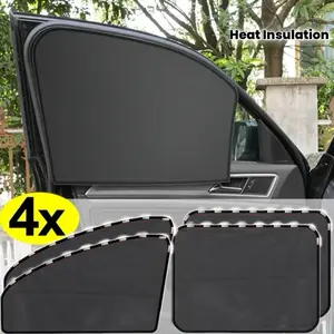 Magnetic Car Window Sunshade with Protection and Privacy Screen - Heavy Duty Mesh Sturdy Sun Shade Front/Rear Covering, Easy to Install/Remove, Suitable for All Car Models, Trucks, SUVs - Heat Insulation and Anti-Glare, Durable Sun Shade