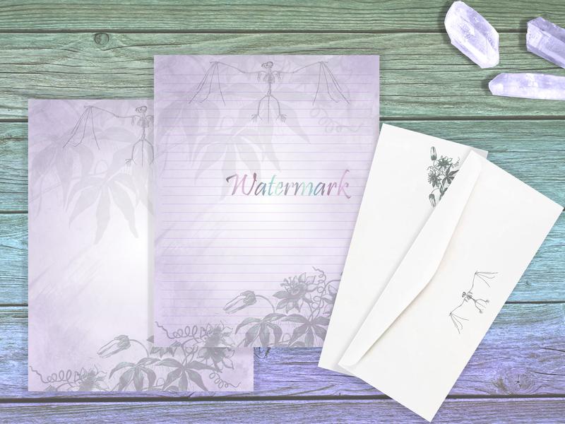 Bat Bones Stationery Set | Bat Bones Writing Paper
