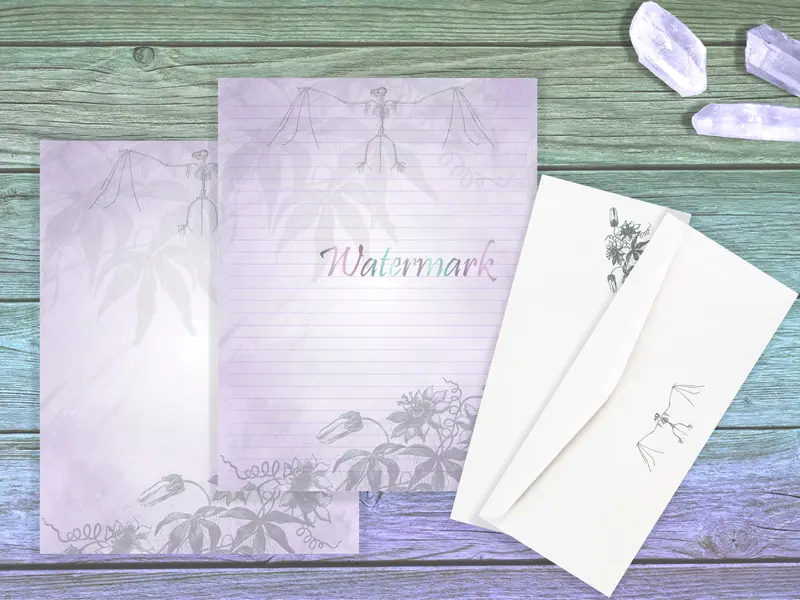 Bat Bones Stationery Set | Bat Bones Writing Paper
