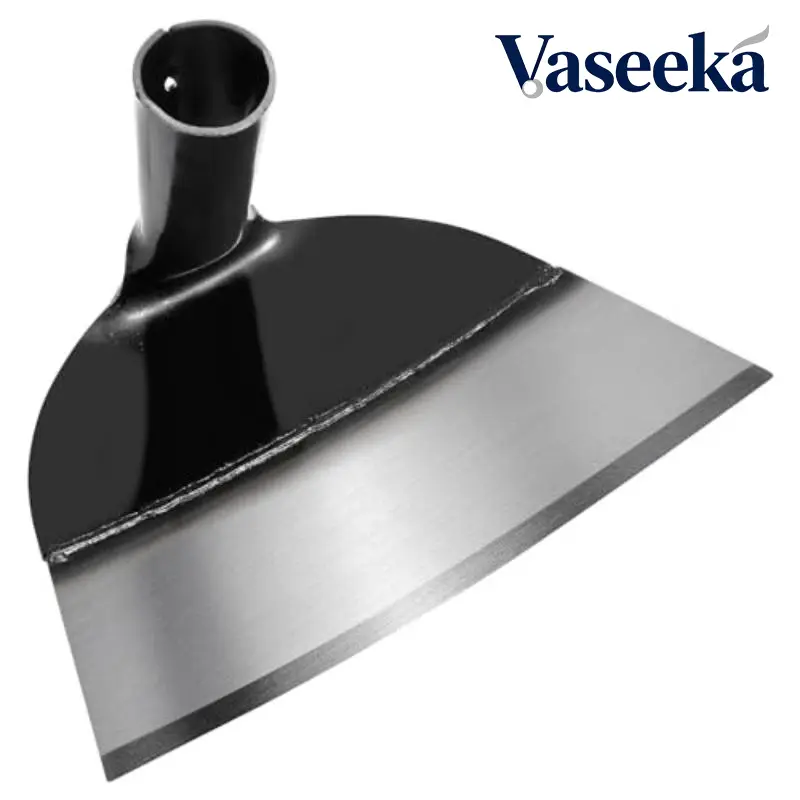 Vaseeka Heavy-Duty Carbon Steel Garden Hoe - Handheld Weeding & Turf Removal Implement with Sturdy Metal Build, Durable Gardening Tools, Soil Gardening Tool & Rake Functionality