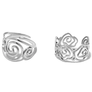 Silver Spiral Statement Ring | Adjustable Minimalist Everyday Ring