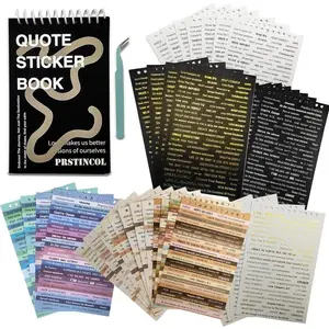 PRSTINCOL 2370 PCS Aesthetic Quote & Word Stickers for Journaling 40 Sheets of Inspirational Phrases for Scrapbooking Junk Journal Bullet Journal & DIY Crafts