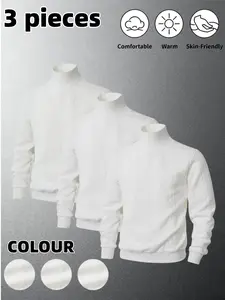 fall outfits3 new men's autumn and winter top knitted sweaters, warm and comfortable, multi-color and multi-piece, high-neck knitted jacquard sweaters. It can be used as an inner layer or a couple's knitted sweater. mens clothing fall clothing sweaters