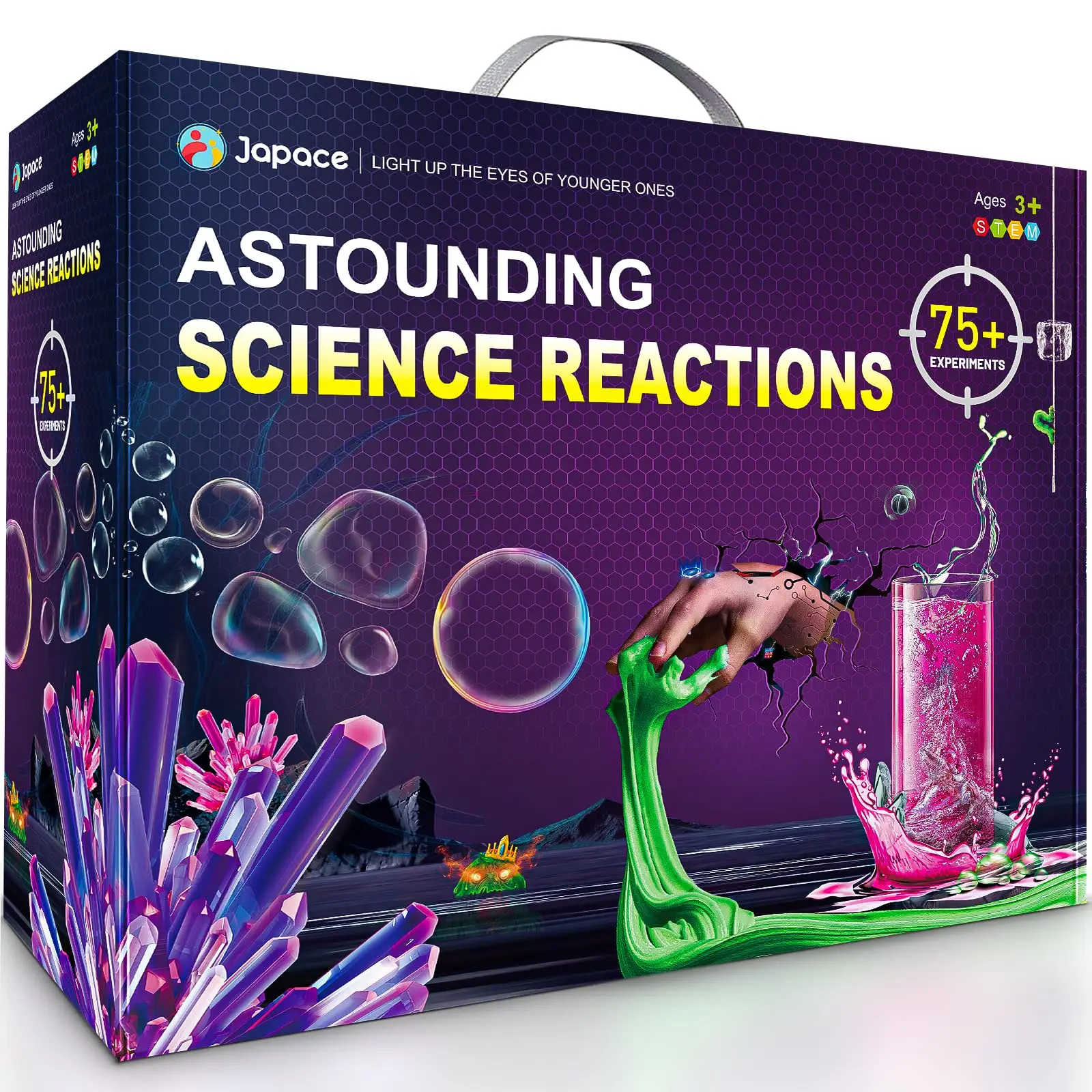 Japace 75+ Chemistry Experiments, Learning & Educational Toys for Kids 4-8, Cool Girl Montessori Toddler Gifts Ideas