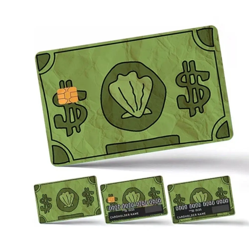 4Pcs credit DIY card skin sticker debit card decorative transportation card personalized bank card scratch-resistant and non-slip