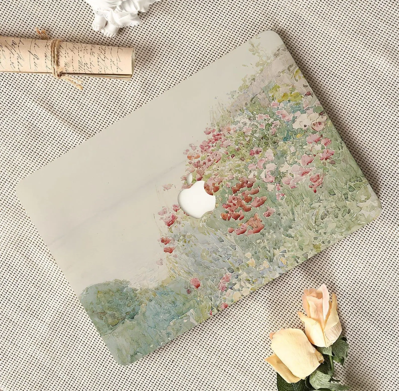 Blossom Hill in Watercolor Style Macbook Protective Case for Macbook Air 15" 2026, Air 13" 2026 M5, Macbook Pro 16" 2026, Neo A18 2026