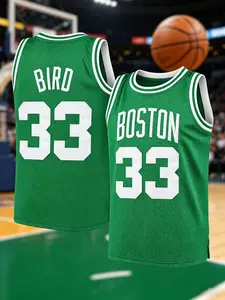 Boston Basketball Jersey Number 33 Retro, Men's #33 Bird Shirt, Perfect for Parties and Costume Events, Casual Loose-Fit All-Season Wear