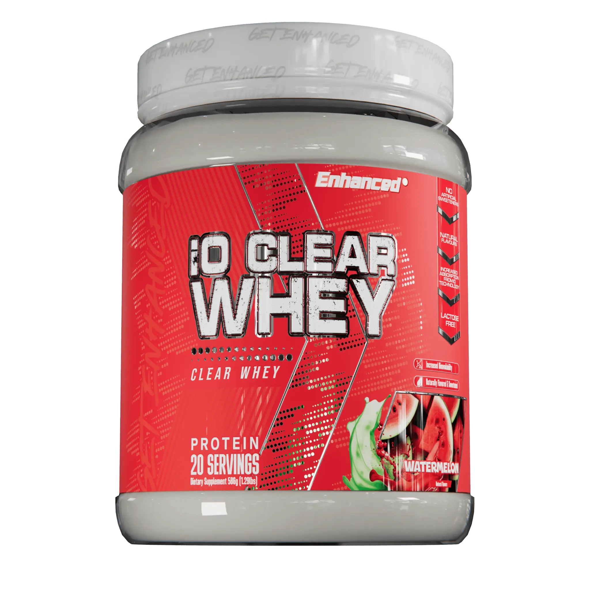Enhanced IO Clear Whey - High Protein, Fast Absorbing, Lactose Free, Supports Muscle Recovery & Growth, Ideal for Healthcare & Fitness