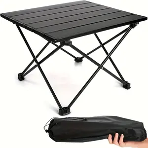 Lightweight Foldable Camping Table Multi - purpose Portable Side Table for Beach Picnics Backpacking Outdoor Adventure Compact Design 15.5 Inch Long Sturdy Material