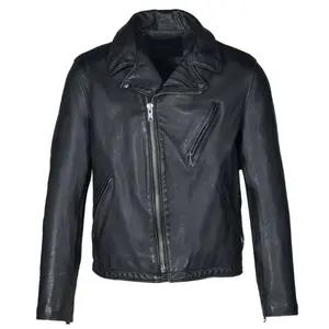 Rustic Handmade Leather Moto Jacket