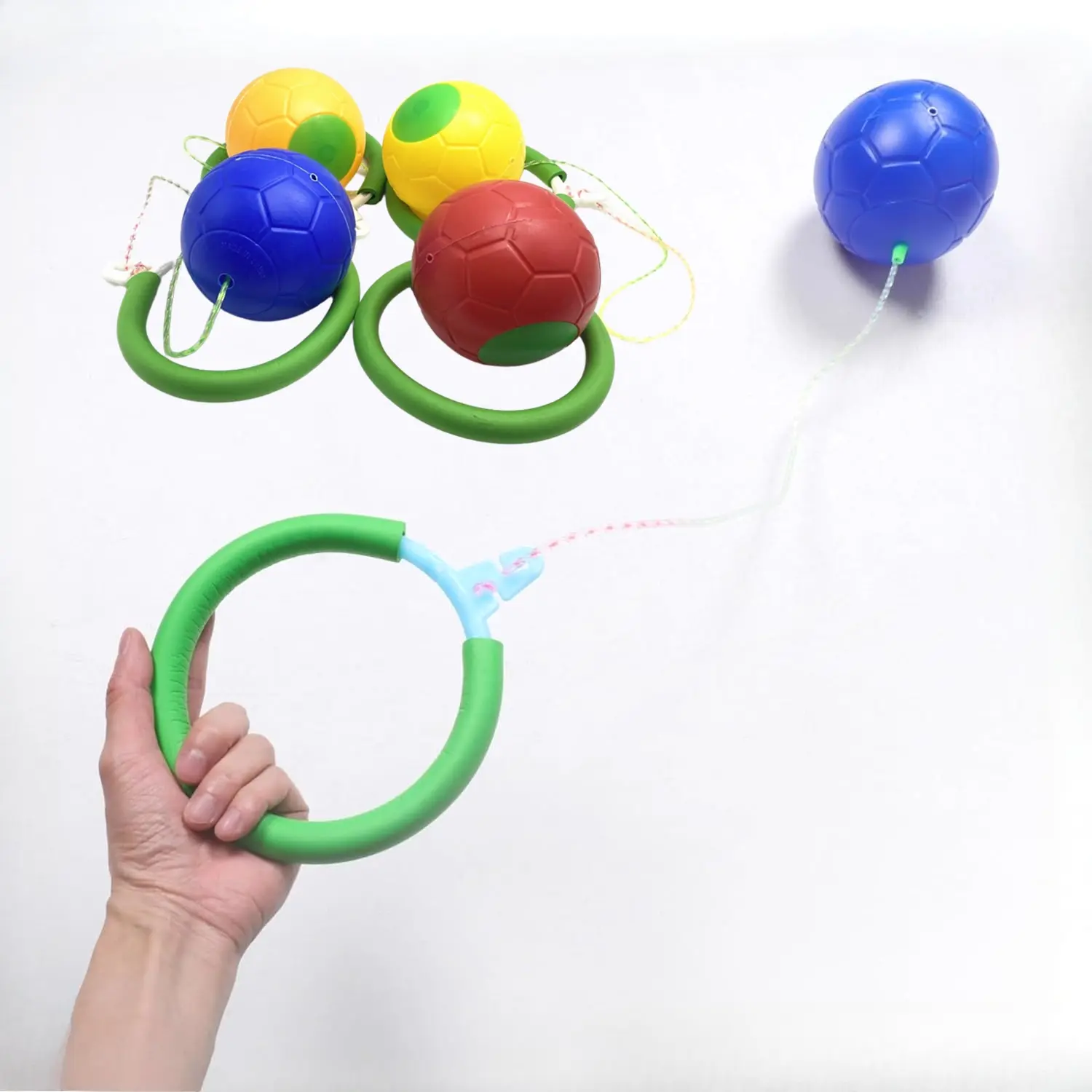 Outdoor Sports Gear Set Includes Bouncy Ball, Jump Rope Ball & Fitness Exercise Balls