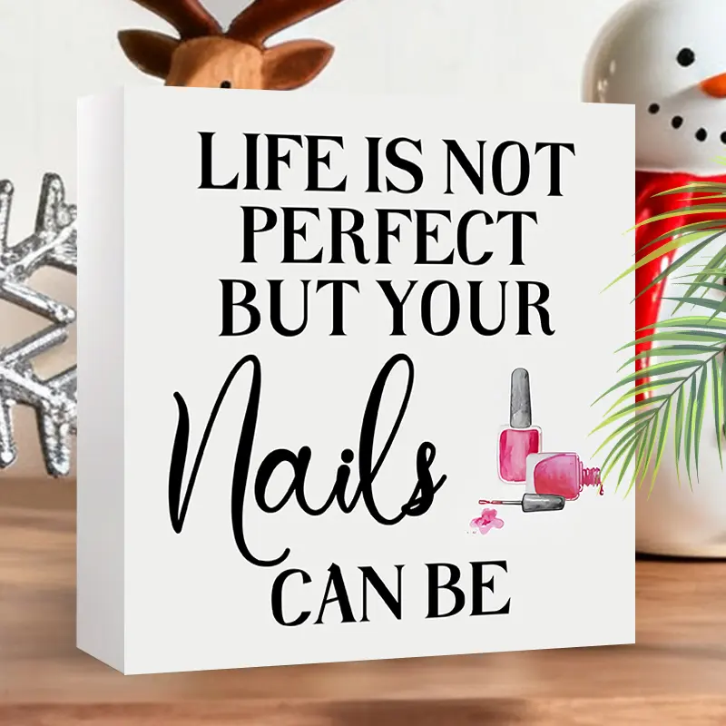 Fun PVC Square Decor for Nail Shops & Manicure Studios, Perfect Gift for Nail Techs & Beauty Enthusiasts, Enhance Your Space with Unique Charm!