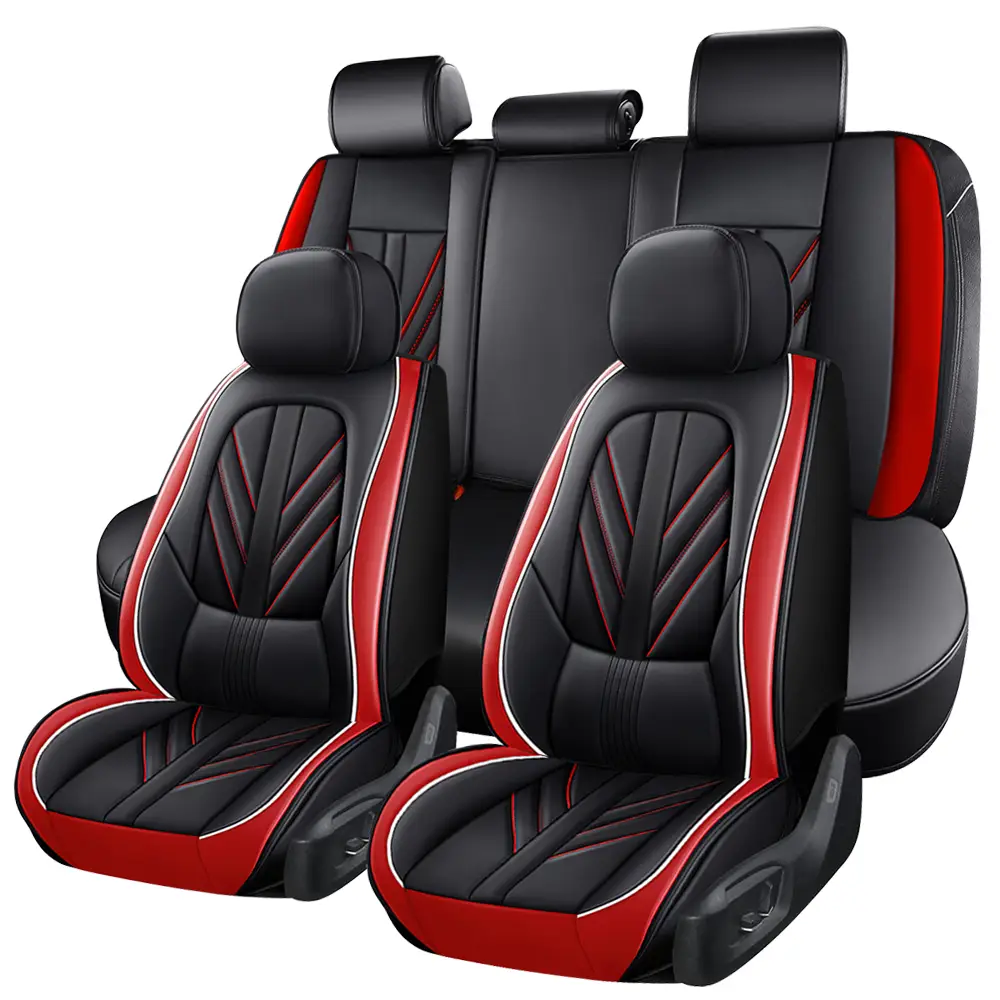 Universal for 5 Seats Full Set Car Seat Covers, Arespark Premium Waterproof PU Leather Cushion Protectors, 40/60 Split Front and Rear Bench Seat, Brea