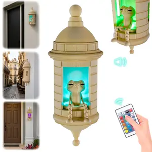 GLOWNEST Puerto Rican Coqui Sound Wall Lamp with Remote Control - Multi-Color Changing LED Outdoor Light for Bedrooms Caribbean Decor Summer Vibes