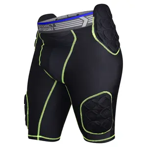 Exxact Sports Touchdown 5-Pad Youth Football Girdle with Cup Pocket, Lightweight Padded Compression Shorts with Integrated Hip, Thigh, Tailbone Pads, Boys Girdle Football