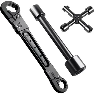 Angle Stop Wrench Kit, Plumbing Tools, Angle-on Plumber Wrench for Quick And Hassle-Free Angle Stop And Supply Nut Installation