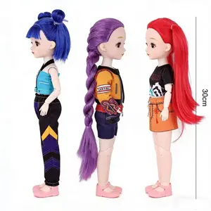 New Girl Group 3D Eye Joint Doll Lum Mi Ra Zoie Rubber Toy Figure, Collectible Anime Character, Perfect Gift for Fans