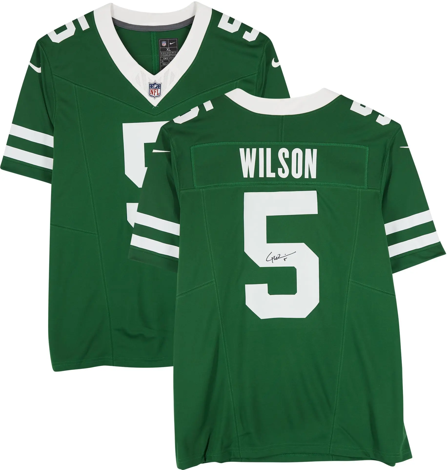 Garrett Wilson New York Jets Autographed Nike 2024 Green Limited Jersey - Fanatics Authentic Certified