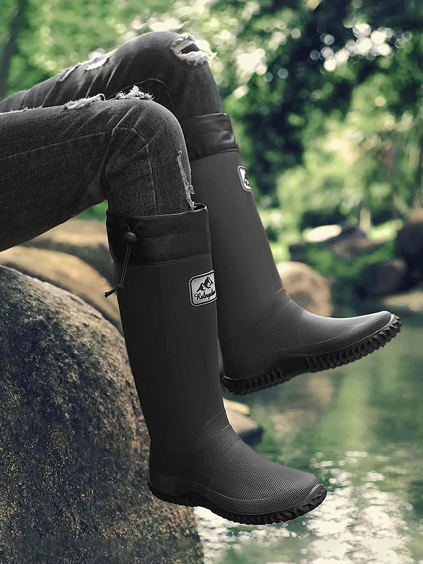 Unisex All-Season Long Tube Rain Boots, Trudge Boots, Rain Shoes, Anti-Slip Comfort Design, Colorful Options, Perfect for Outdoor Scenarios, Casual Style, Waterproof Footwear