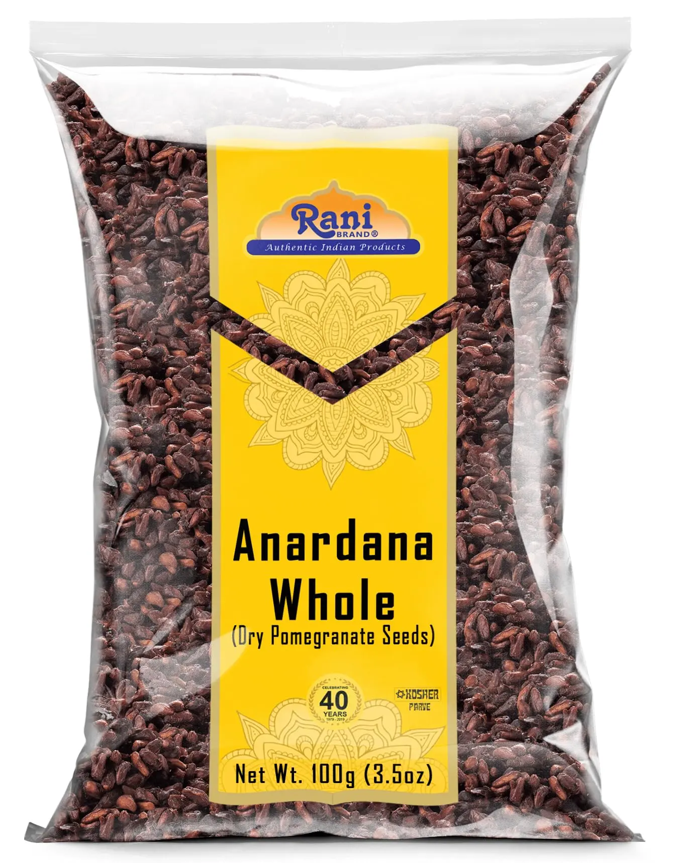 Rani Anardana (Pomegranate) Dry Whole Seeds Indian Spice 3.5oz (100g) ~ All Natural | No Color | Gluten Friendly | Vegan | NON-GMO | Kosher