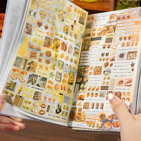 A5 (24.2cm) Exceptionally Large Format Memory Album Sticker Book - Glossy Pages, Matte Page, Glitter+Gloss Mix, Over 2000 Capacity, Vintage Decorative Elements, Scrapbooking Supplies, Office Stationery