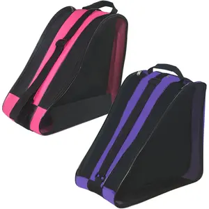 Roller Skate Bag - Adjustable Shoulder Strap Ice Skate Bag for Girls, Boys & Adults - Large Capacity Fits Quad, Inline & Most Roller Skating Accessories