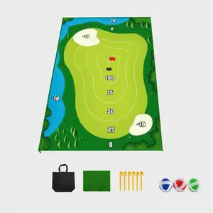 Golf Accessory Casual Golf Game Set, Golf Batting Sticky Ball Mat, Suitable for Home Golf Batting Practice, Competition Sports Games, Golf Training Equipment for Indoor Outdoor, Golf Accessories with Storage Bag, Golf Balls, Father's Day Gift.