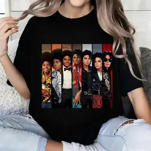 100 Percent Cotton Fashion Statement T-Shirt Michael Jackson Evolution Design Summer Wear Gift For Music Lovers # Michael Jackson # Jaafar Jackson # biopic # music legend