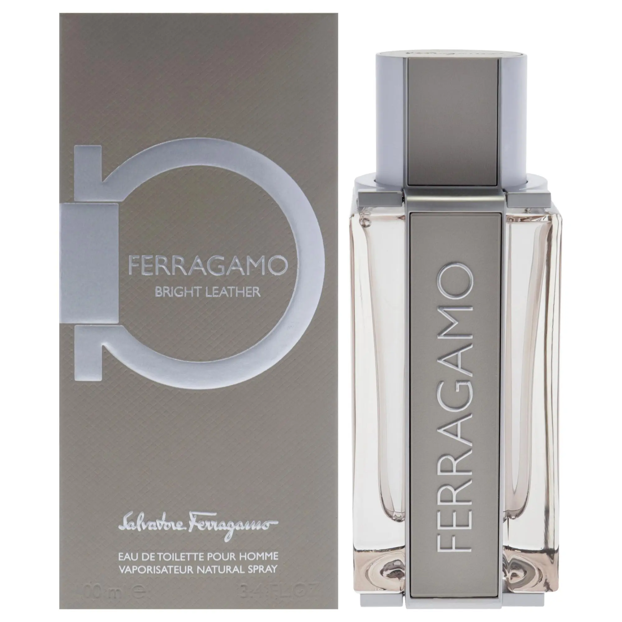 Bright Leather by Salvatore Ferragamo for Men - 3.4 oz EDT Spray