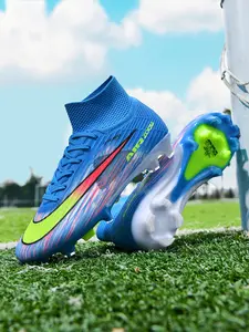 Youth Men's Professional Soccer Shoes, Football Shoes, Football Boots, Long Studs, Comfortable PU Leather, Anti-Twist, All Seasons, Sizes 35-45, 3 Colors