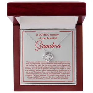 Keep Your Grandma’s Spirit Near With This Sterling Silver Necklace, A Sentimental Memorial To Cherish Her Memory And Celebrate Her Life - LK24